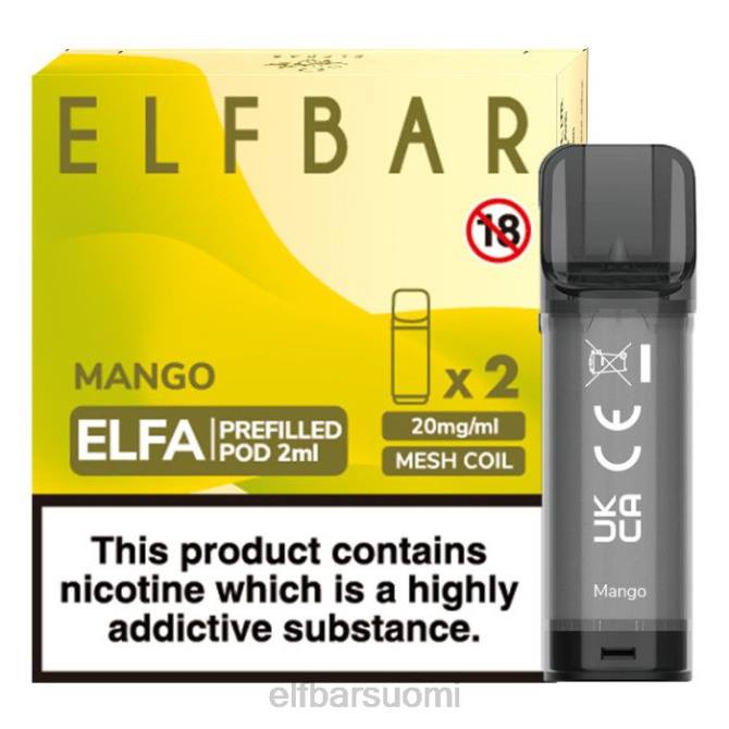 elfbar elfa esitäytetty pod - 2ml - 20mg (2 pakkausta) HZ6J118 mango